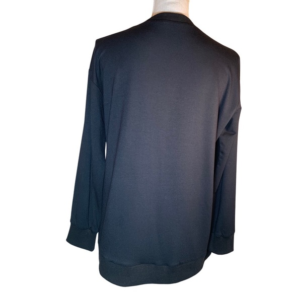 EUC Alain Murati Collection sequin Applique Sweatshirt Long-sleeve Black Medium - Picture 9 of 11